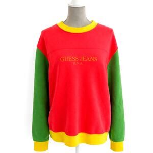 Vintage Guess Colorblock Sweatshirt Pullover Bold 90s Streetwear Limited Edition
